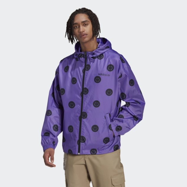 Cortavientos Con Estampado Allover Rush Morado De Adidas