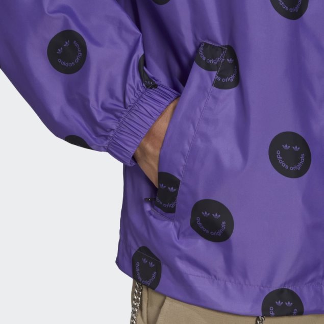 Cortavientos Con Estampado Allover Rush Morado De Adidas