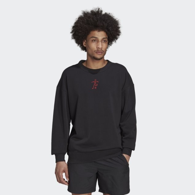 Sudadera Negra Con Gráfico Del Manchester United Adidas
