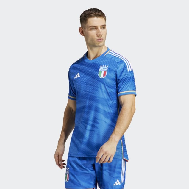 Camiseta Adidas Azul Adidas Italia 2023 Primera Equipación Autentica