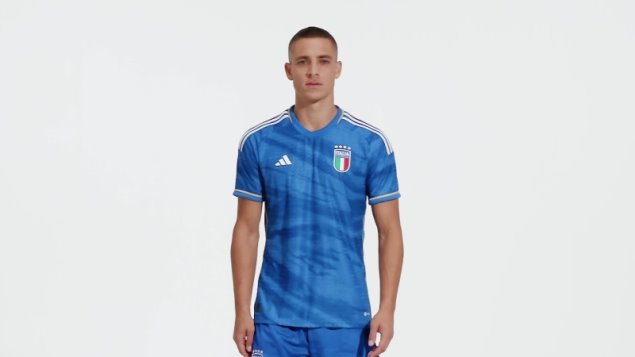 Camiseta Adidas Azul Adidas Italia 2023 Primera Equipación Autentica
