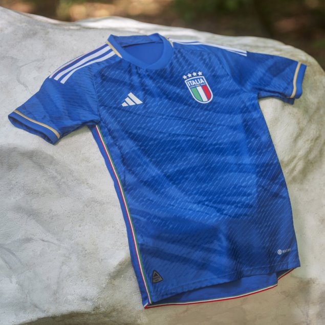 Camiseta Adidas Azul Adidas Italia 2023 Primera Equipación Autentica