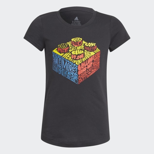Camiseta Gráfica Negra Adidas X Lego Caliente