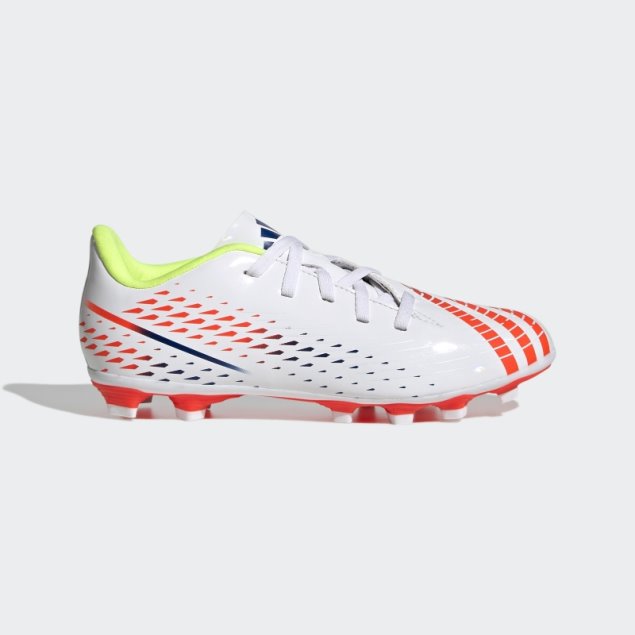 Blanco Predator Edge.4 Tacos De Tierra Flexibles Adidas