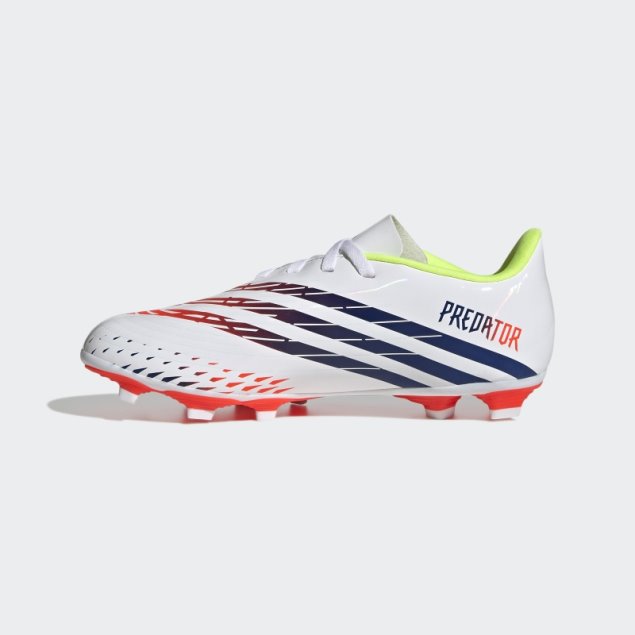 Blanco Predator Edge.4 Tacos De Tierra Flexibles Adidas