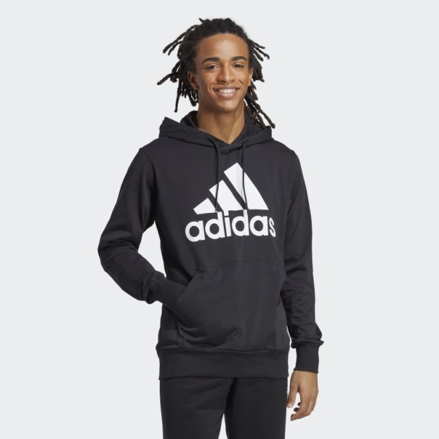 Sudadera Negra Con Logo Adidas Essentials