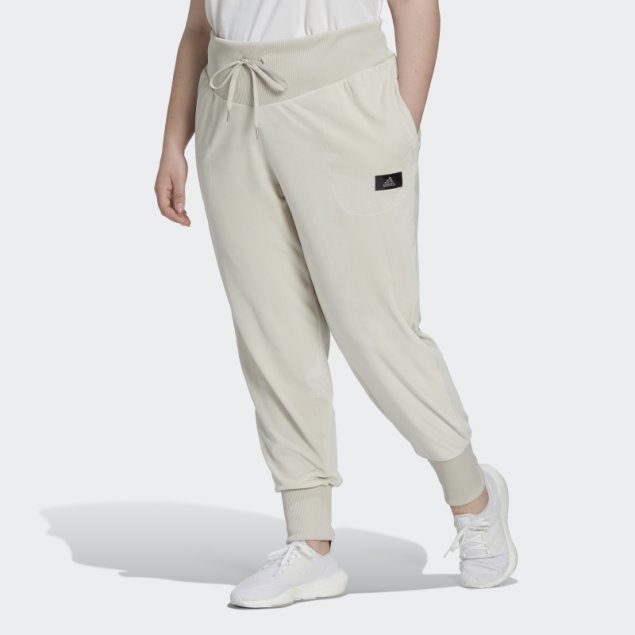 Joggers Acogedores De Terciopelo Adidas Holidayz De Aluminio (talla Grande)