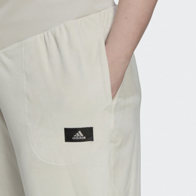 Joggers Acogedores De Terciopelo Adidas Holidayz De Aluminio (talla Grande)
