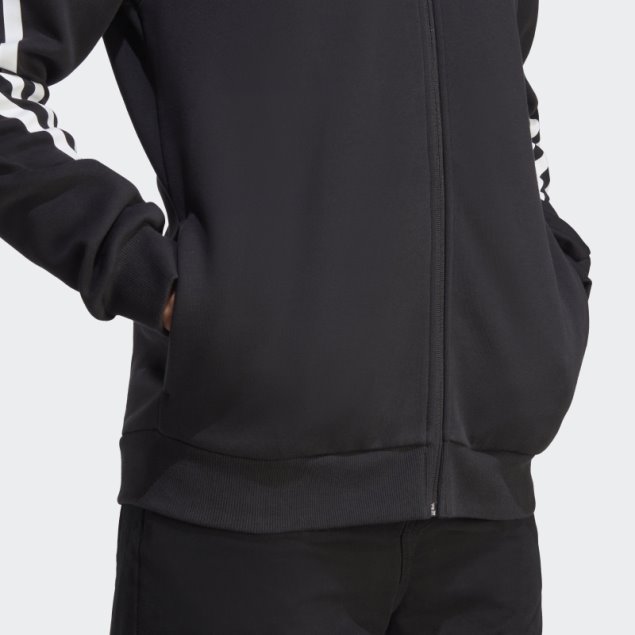 Sudadera Con Capucha Y Cremallera Completa De 3 Rayas De Iconos De Futuro Adidas Negro