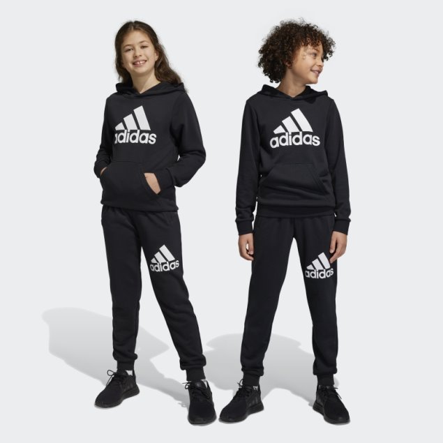 Joggers Essentials Con Logo Grande Adidas Negros