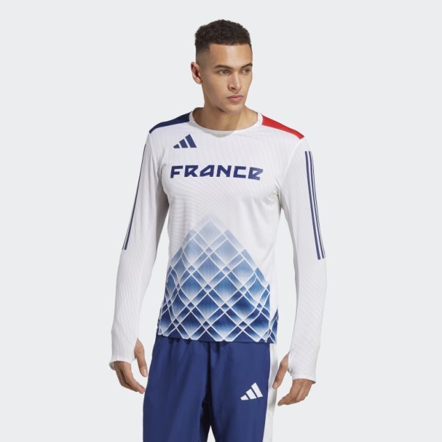 Camiseta Blanca De Manga Larga Adidas Adizero Promo