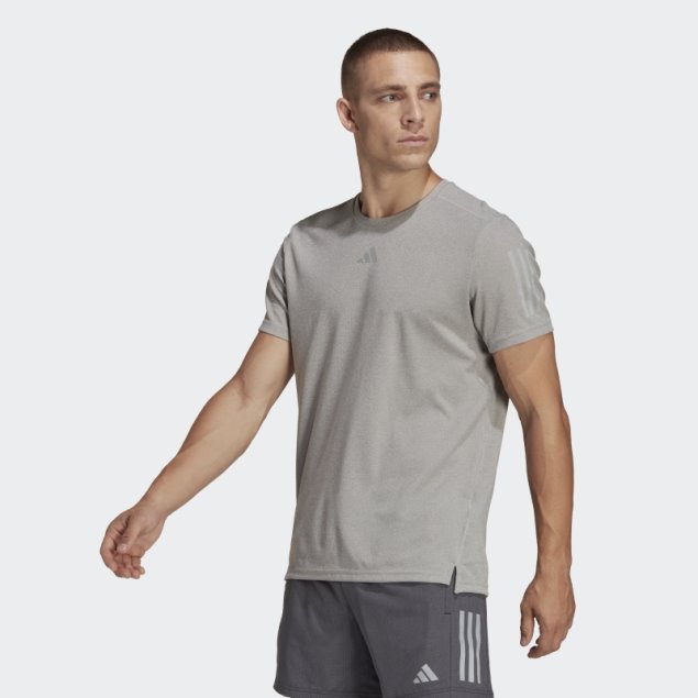 Camiseta Own The Run Heather Adidas Gris Medio