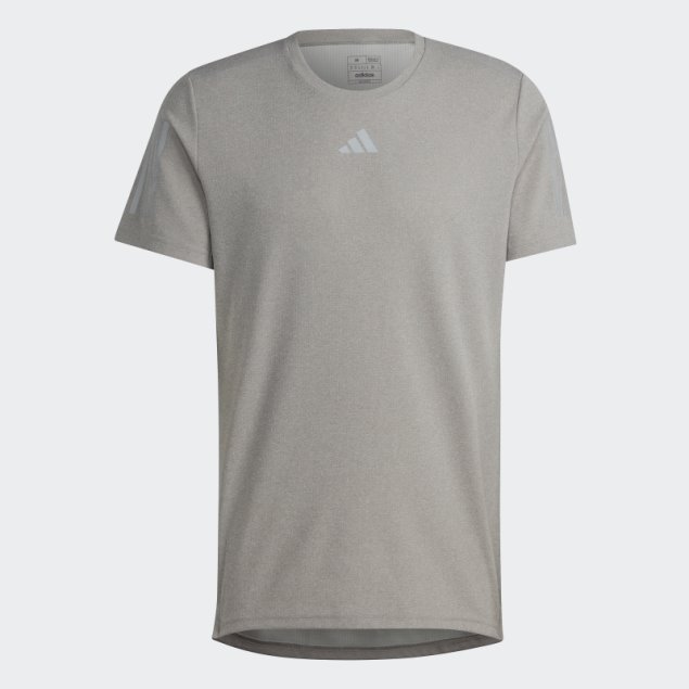 Camiseta Gris Medio Adidas Own The Run Heather