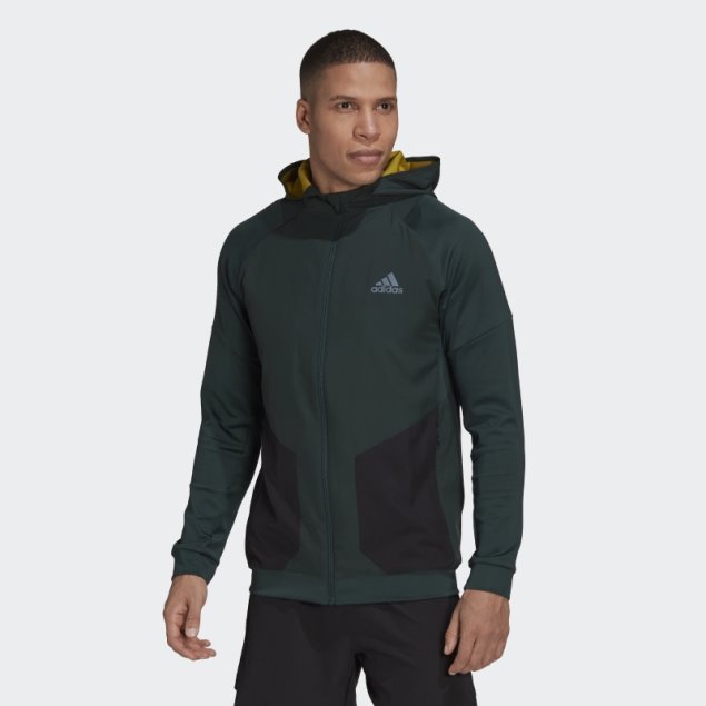 Adidas Sudadera Con Cremallera Completa De Entrenamiento Verde