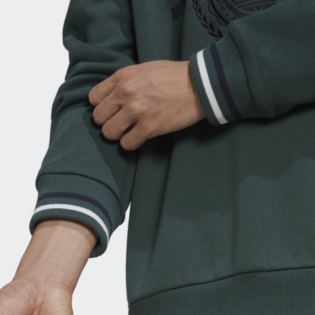 Sudadera Varsity Con Cuello Redondo Verde Mineral Adidas