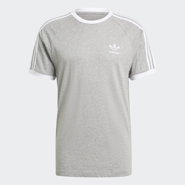 Camiseta Adicolor Classics 3 Rayas Adidas Gris Medio