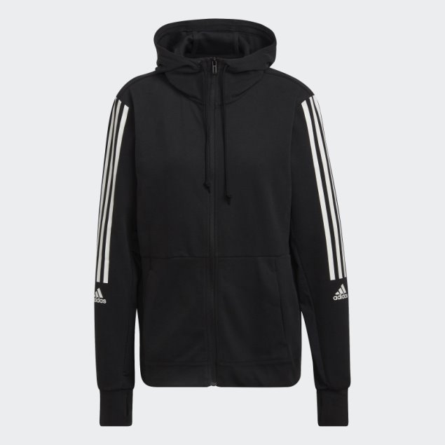 Sudadera Con Capucha Negra Aeroready Made For Training Adidas Fashion