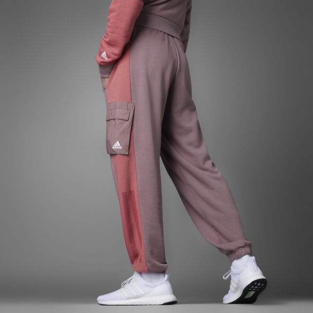 Pantalones Adidas Colorblock French Terry Morado