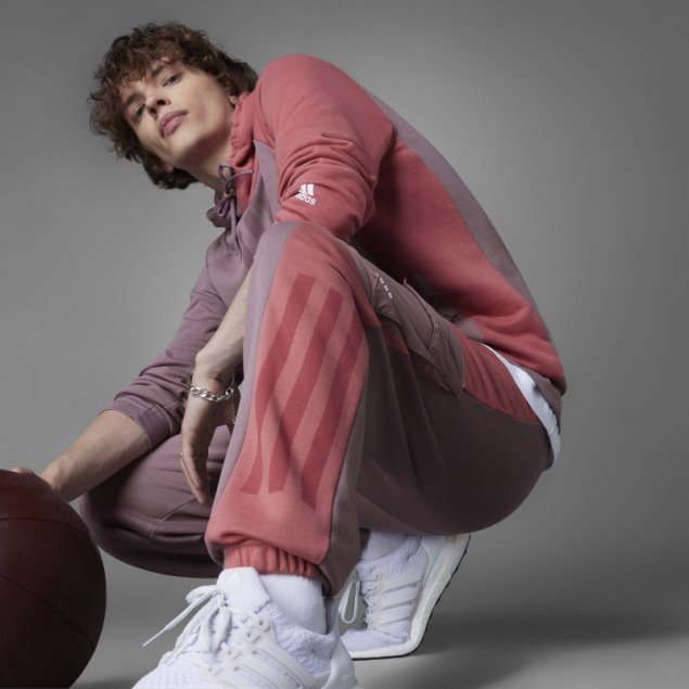 Pantalones Adidas Colorblock French Terry Morado