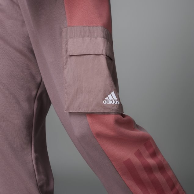 Pantalones Adidas Colorblock French Terry Morado