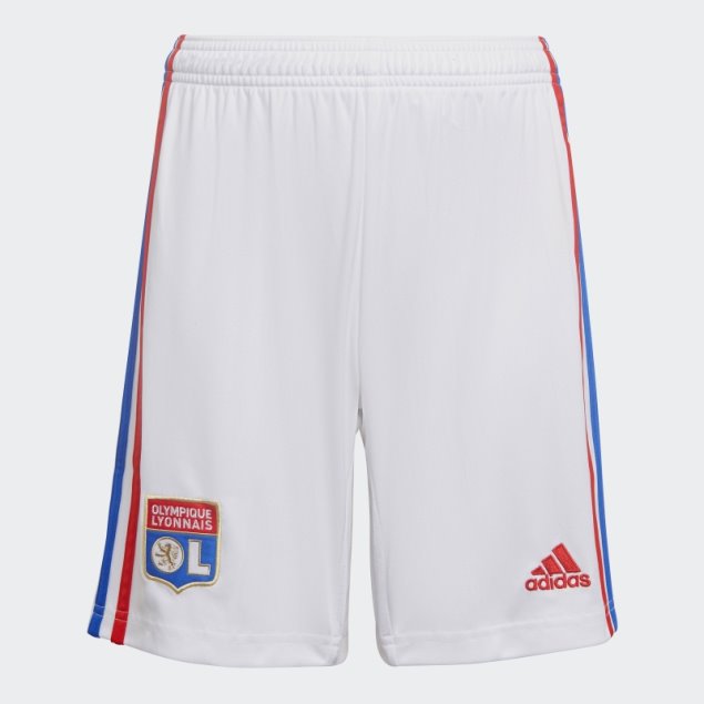 Pantalón Corto Blanco Adidas Olympique Lyonnais 22/23 Primera Equipación