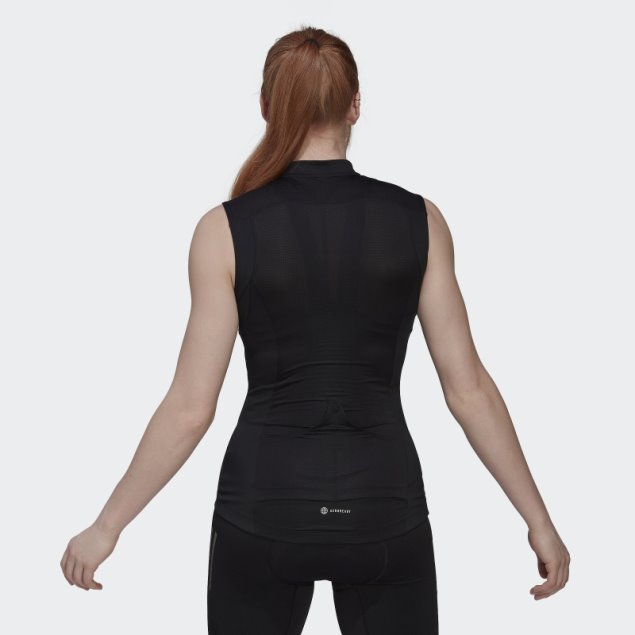 Negro La Camiseta Sin Mangas De Ciclismo Adidas