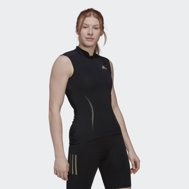 Negro La Camiseta Sin Mangas De Ciclismo Adidas