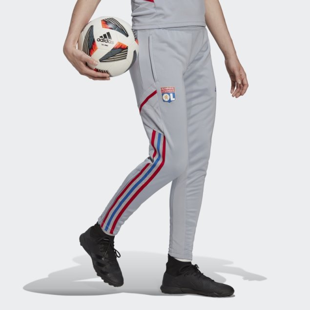 Adidas Olympique Lyonnais Tiro 21 Pantalón De Chándal De Entrenamiento Plateado