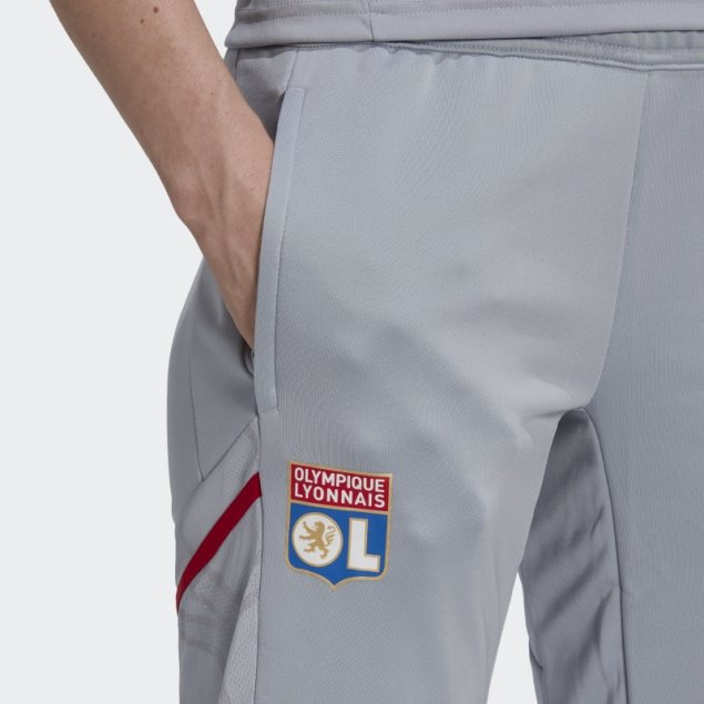 Adidas Olympique Lyonnais Tiro 21 Pantalón De Chándal De Entrenamiento Plateado
