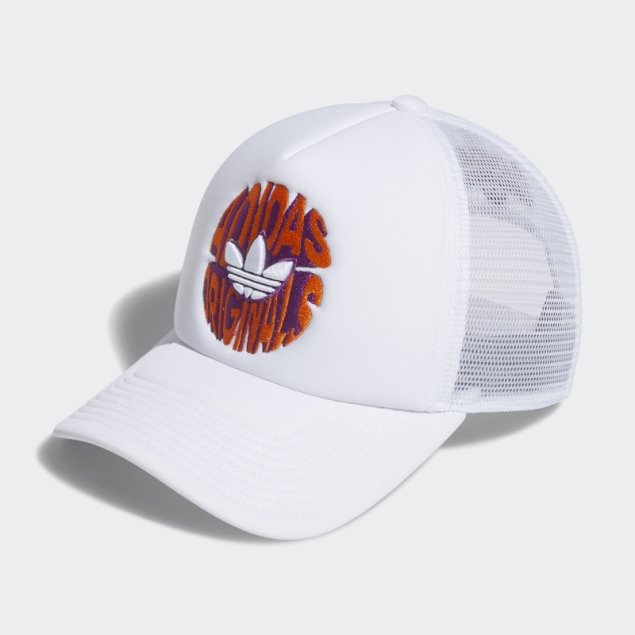 Gorra Trucker Espiral Adidas Blanca