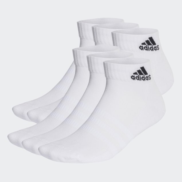 Calcetines Deportivos Acolchados 6 Pares Adidas Blanco