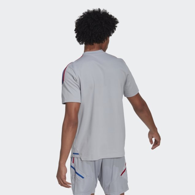 Polo De Entrenamiento Adidas Olympique Lyonnais Tiro 21 Plata