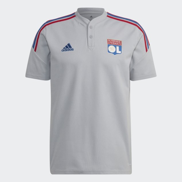 Polo De Entrenamiento Adidas Olympique Lyonnais Tiro 21 Plata