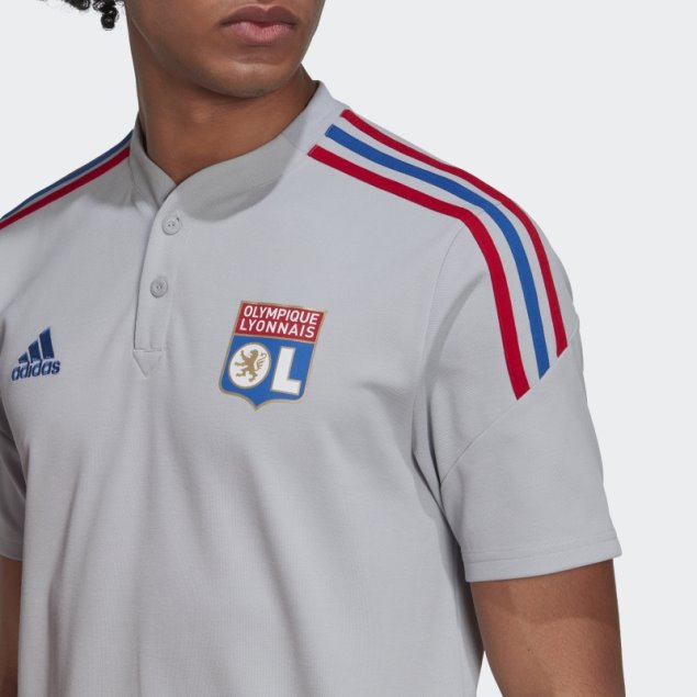 Polo De Entrenamiento Adidas Olympique Lyonnais Tiro 21 Plata