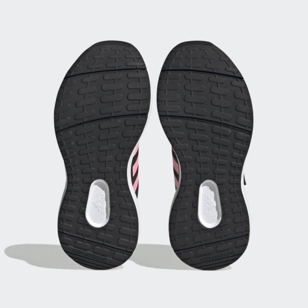 Negro Adidas Fortarun 2.0 Cloudfoam Cordones Elásticos Zapatos