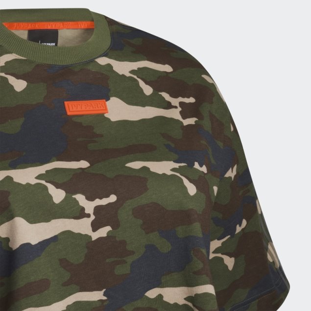 Camiseta Corta (talla Grande) Con Estampado De Camuflaje Adidas