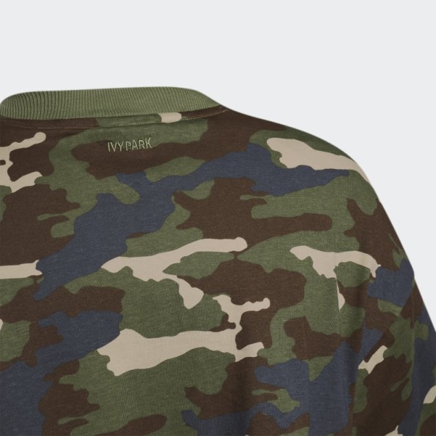 Camiseta Corta (talla Grande) Con Estampado De Camuflaje Adidas