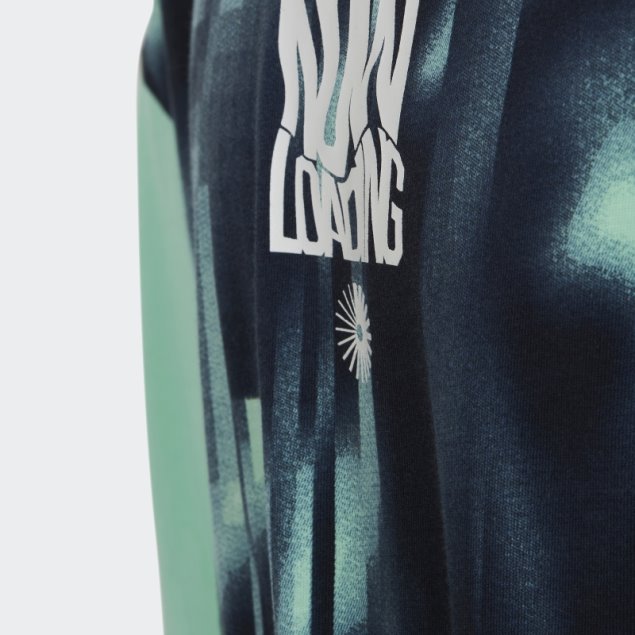 Adidas Camiseta Verde Con Estampado Integral Arkd3