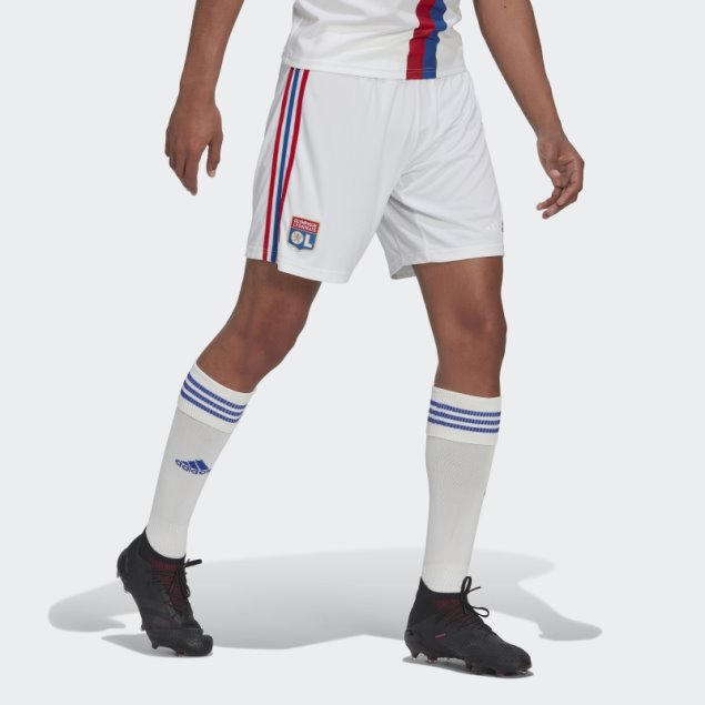 Pantalón Corto Primera Equipación Olympique Lyonnais 22/23 Blanco Adidas