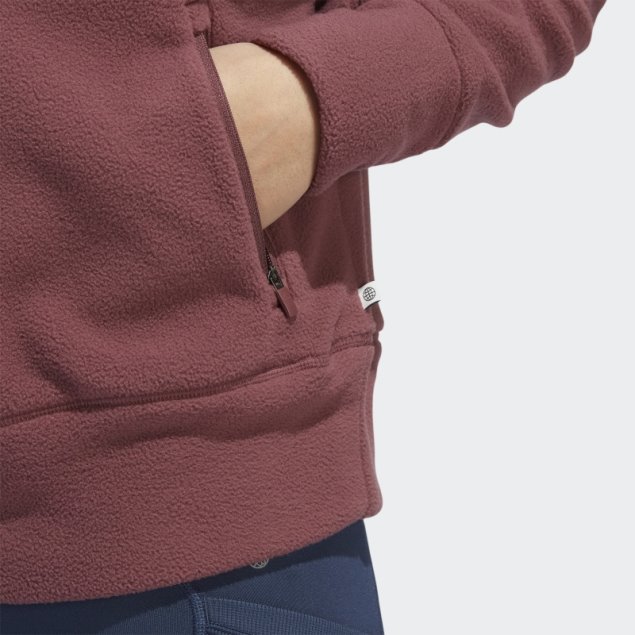 Adidas Chaqueta Polar Con Cremallera 1/4 Burdeos