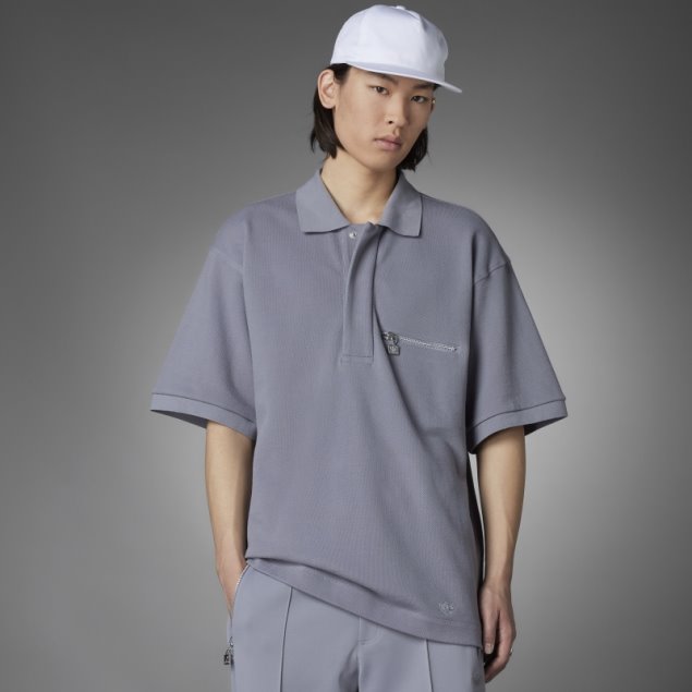 Polo Gris Azul Version Tie-break Adidas