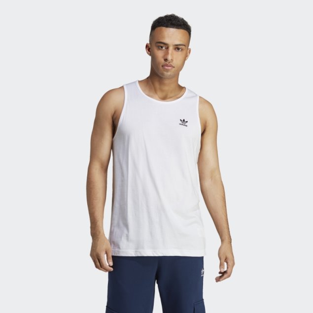 Camiseta Sin Mangas Blanca Adidas Trefoil Essentials
