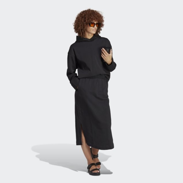 Sudadera Corta Premium Essentials Adidas Negra