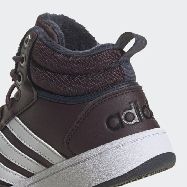 Granate Adidas Hoops 3.0 Mid Estilo De Vida Baloncesto Clásico Forro De Piel Zapatos De Invierno