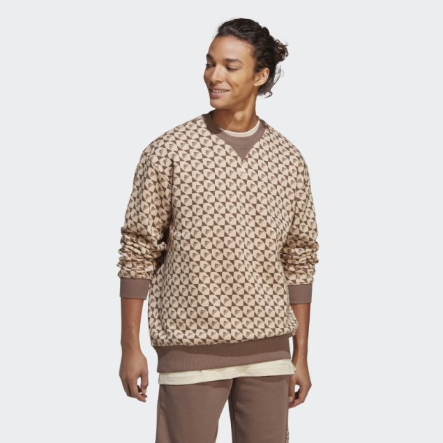 Sudadera Adidas All Szn X Logomania Beige