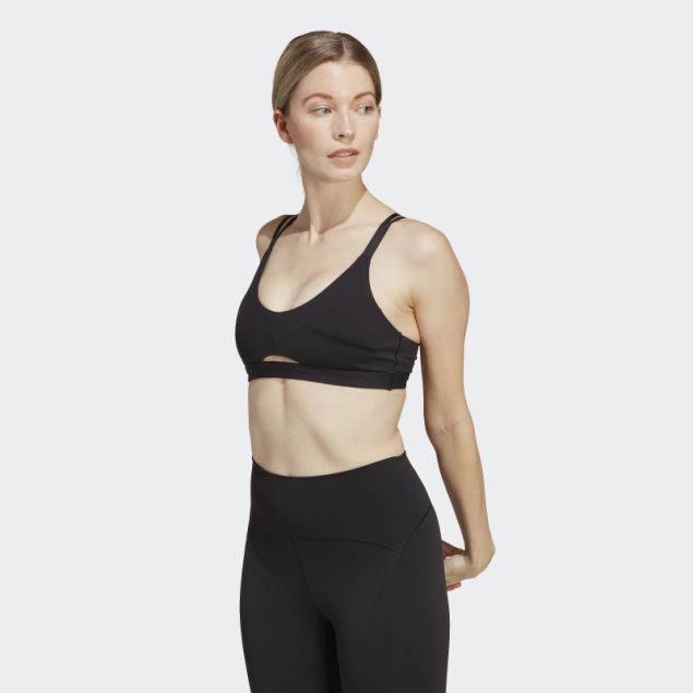 Sujetador Yoga Studio Luxe Light Support Negro Adidas