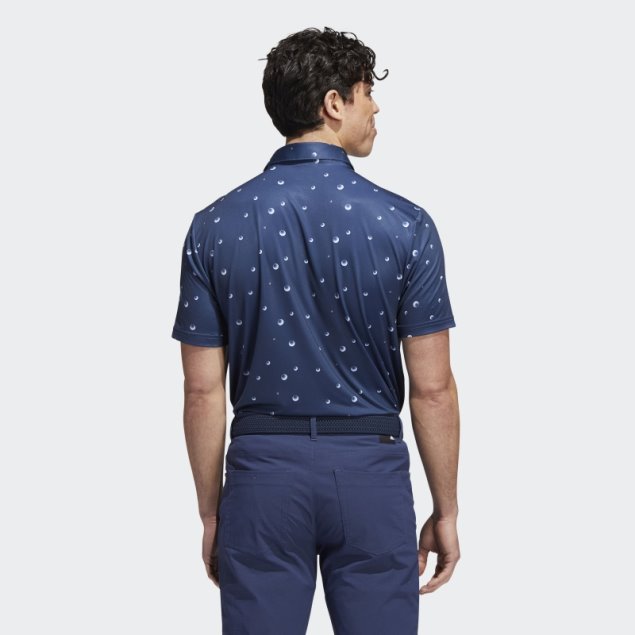 Polo Azul Marino Con Estampado Allover Ultimate365 Adidas