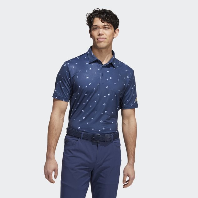 Adidas Ultimate365 Allover Print Polo Azul Marino