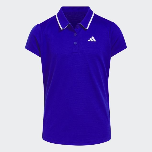Elegante Polo Texturizado Azul Adidas