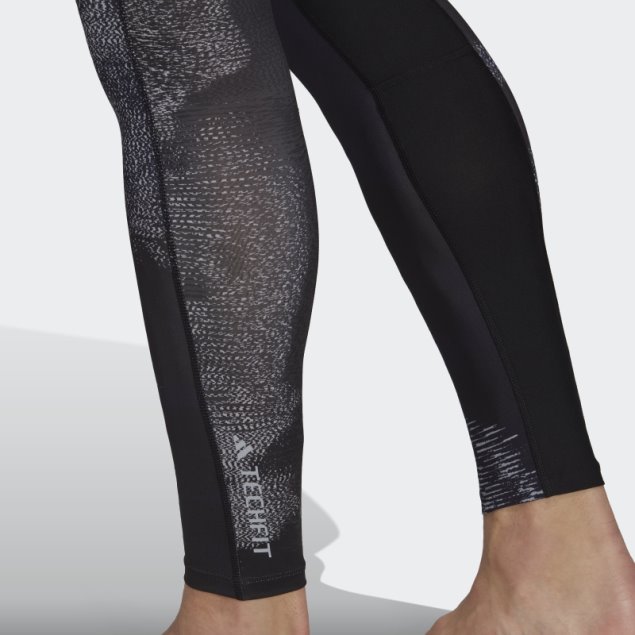Mallas Largas De Entrenamiento Con Estampado Allover Adidas Techfit Multicolor